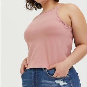 Torrid Size 2 Blush Halter Crop Top
